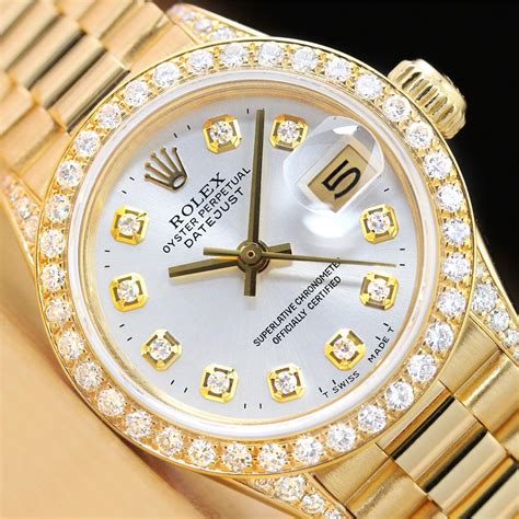 rolex watch with diamonds price|Rolex watch diamond bezel prices.